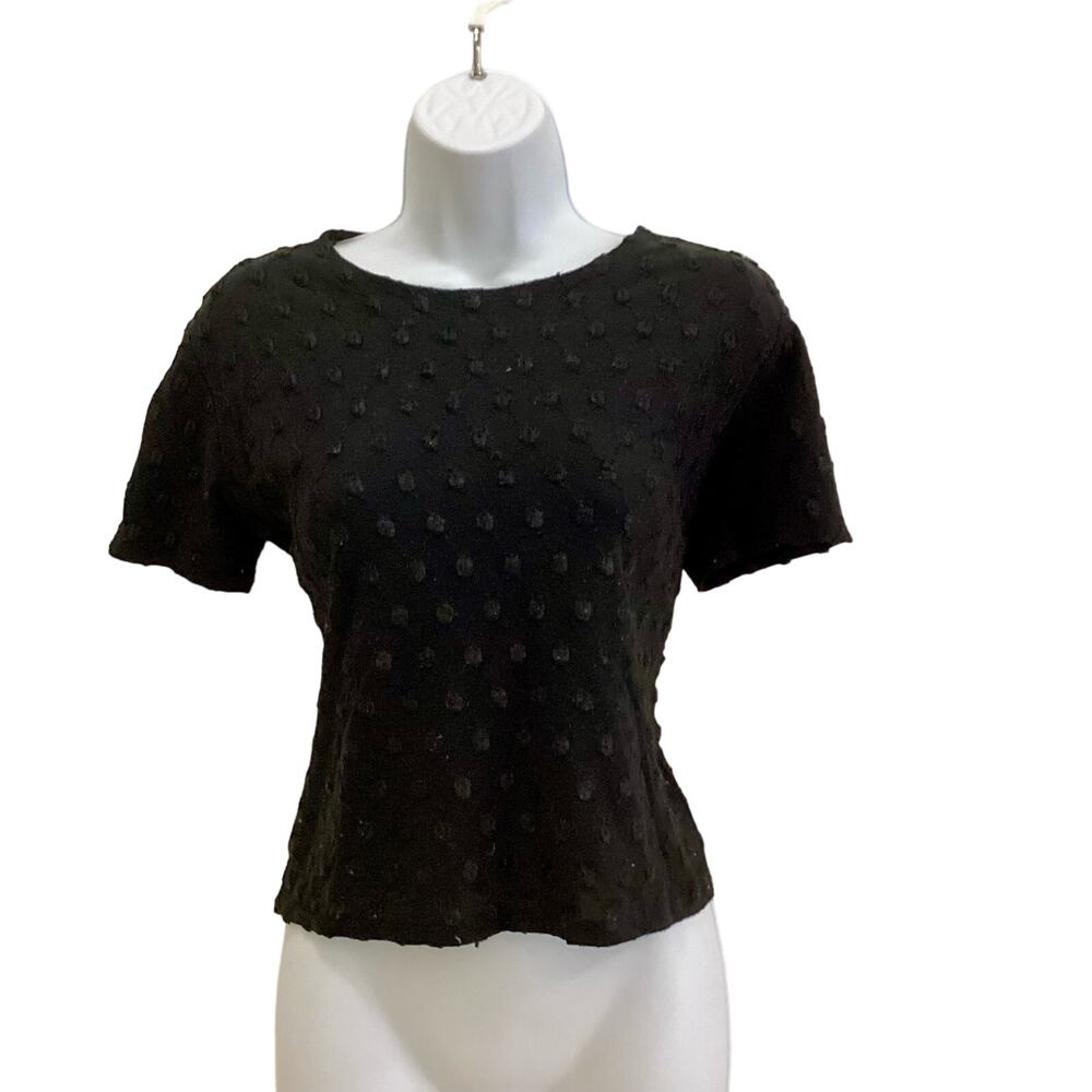 Nicola Black Eyelet Top